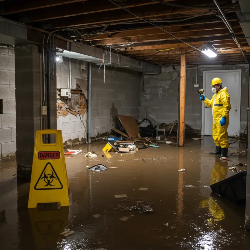 Flooded Basement Electrical Hazard in Clinton, NJ Property